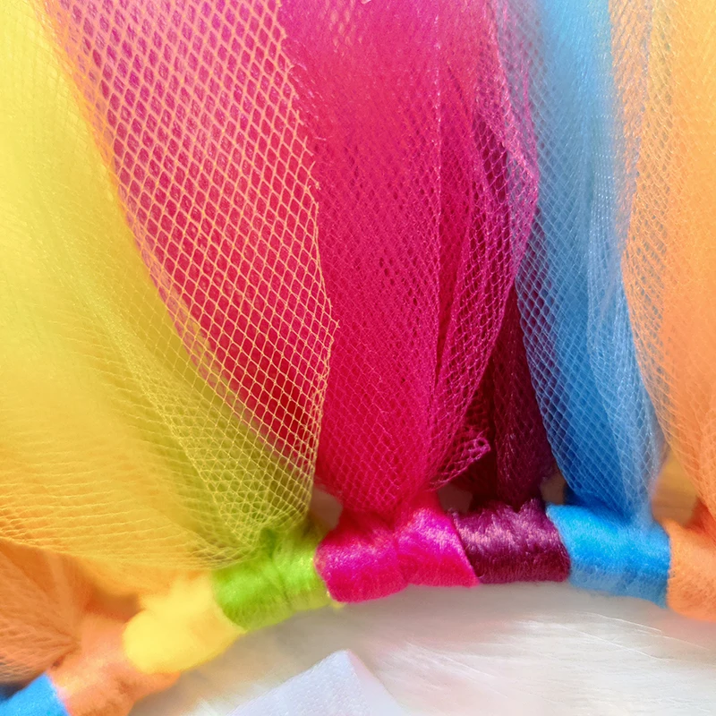 Rainbow Baby Tutu & Headband Set – Perfect Photography Prop for Special Occasions, Soft Polyamide Material, Ideal Gift, Ages 0-3 thumbnail 6