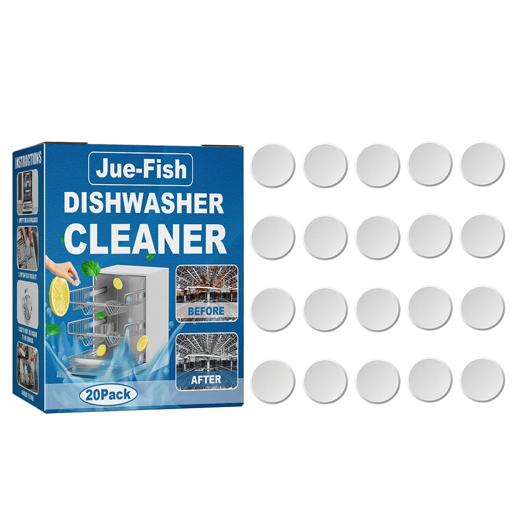 20-100pcs Dishwasher Cleaner Removes Limescale Odor Deodorizer Tablets Strong Oil Stain Removal Kitchen Cleaning Tools thumbnail 6