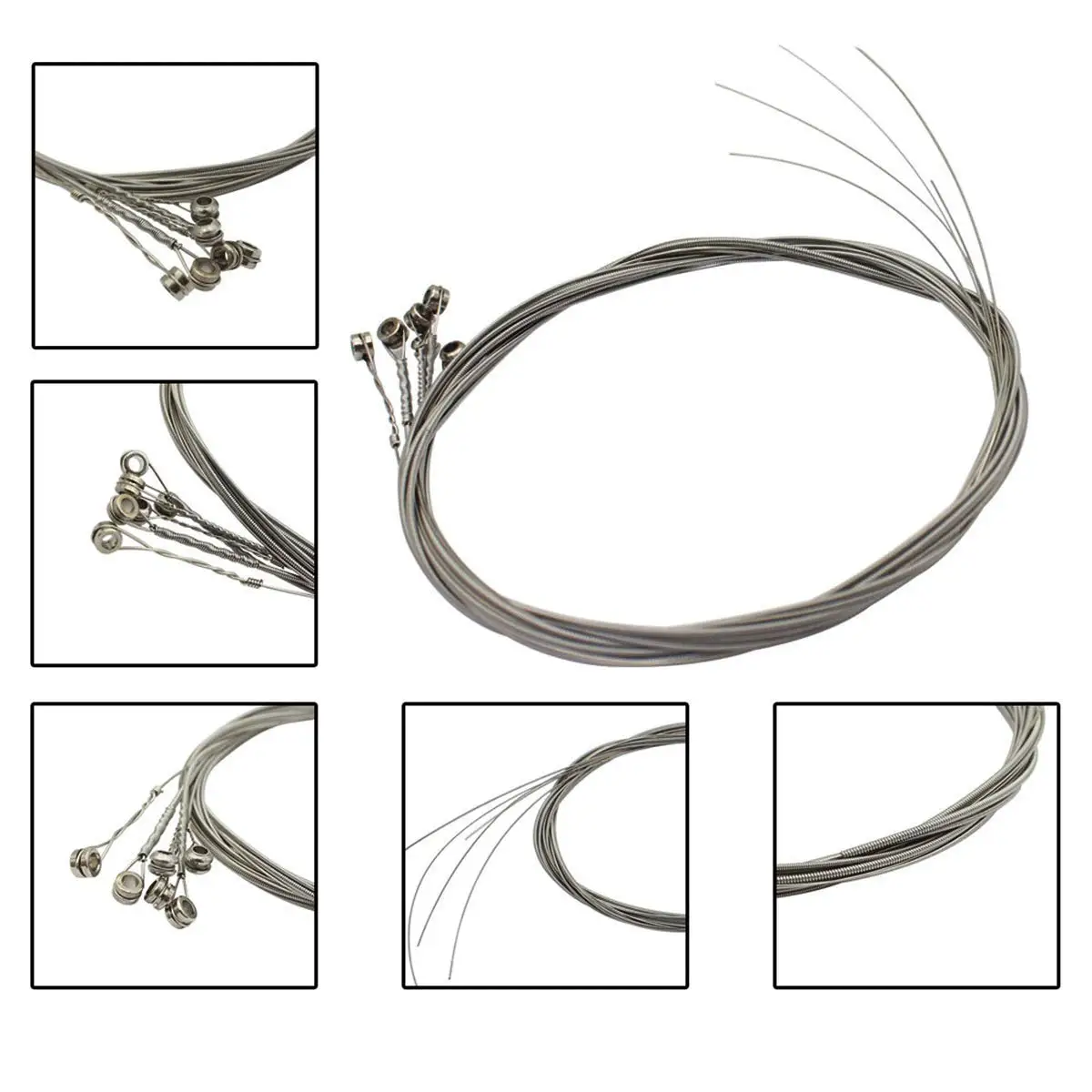 6-Piece Set Electric Guitar Strings - Nickel-Plated High Carbon Steel - Ideal for Beginners, Various Music Styles. thumbnail 6