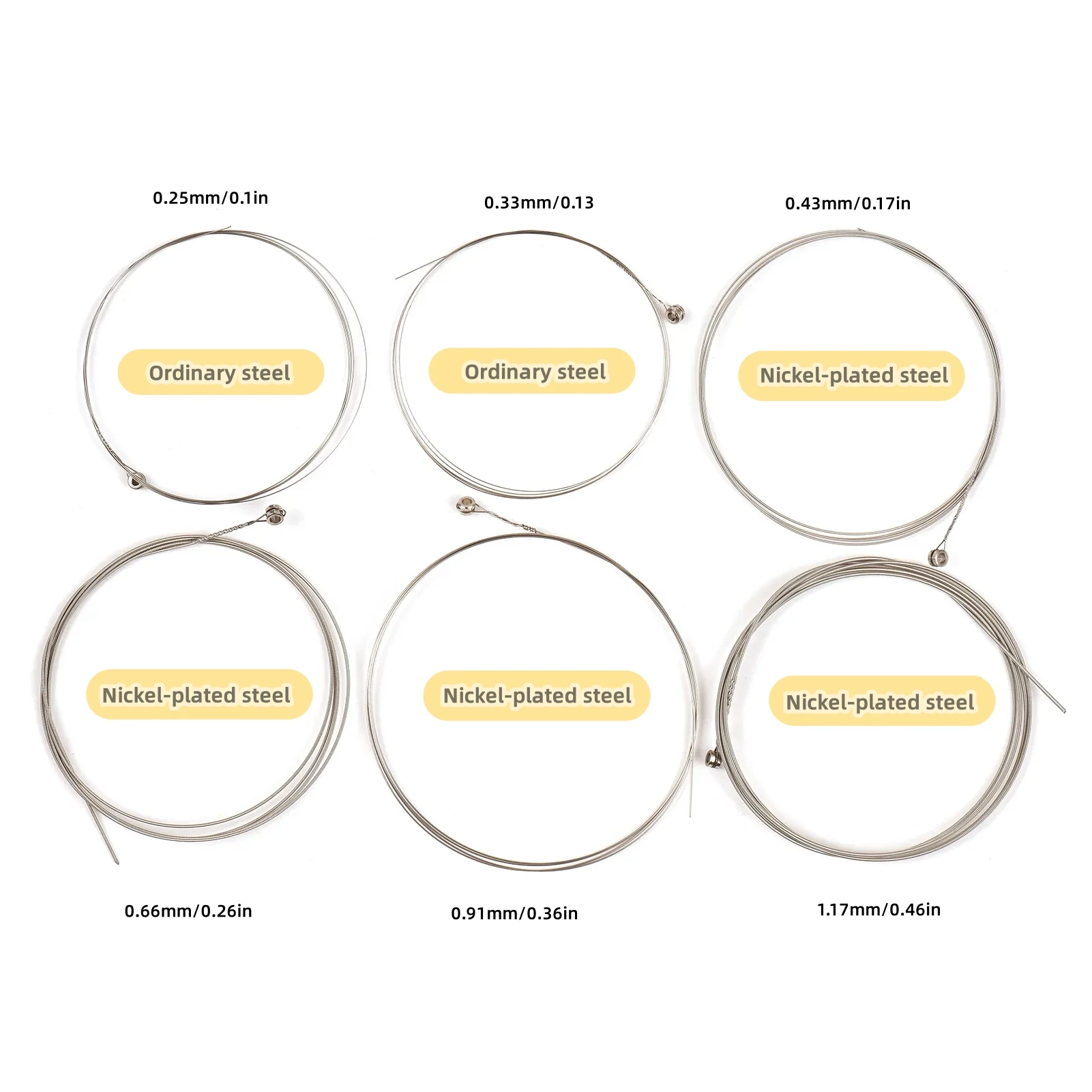 6-Piece Set Electric Guitar Strings - Nickel-Plated High Carbon Steel - Ideal for Beginners, Various Music Styles. thumbnail 2