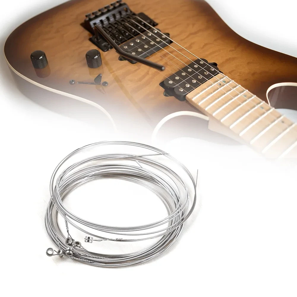 6-Piece Set Electric Guitar Strings - Nickel-Plated High Carbon Steel - Ideal for Beginners, Various Music Styles. thumbnail 5