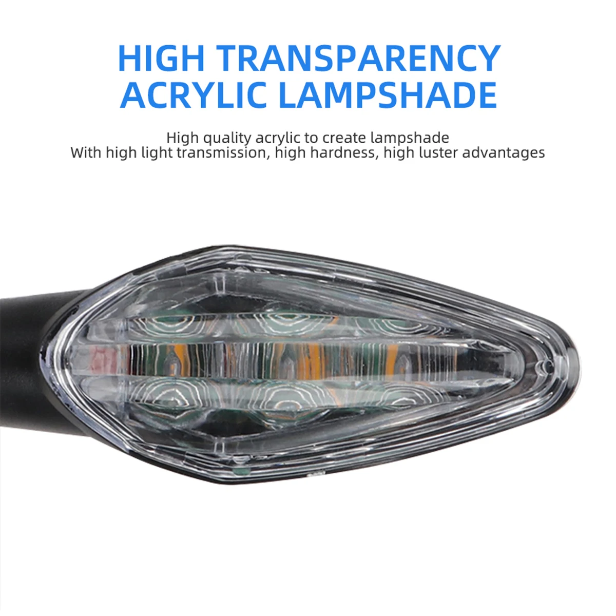 2Pcs Motorcycle Turn Signal Light Super Bright Amber Blinker Indicator Waterproof Motorcycle Running Lamp Flashers Lighting thumbnail 3