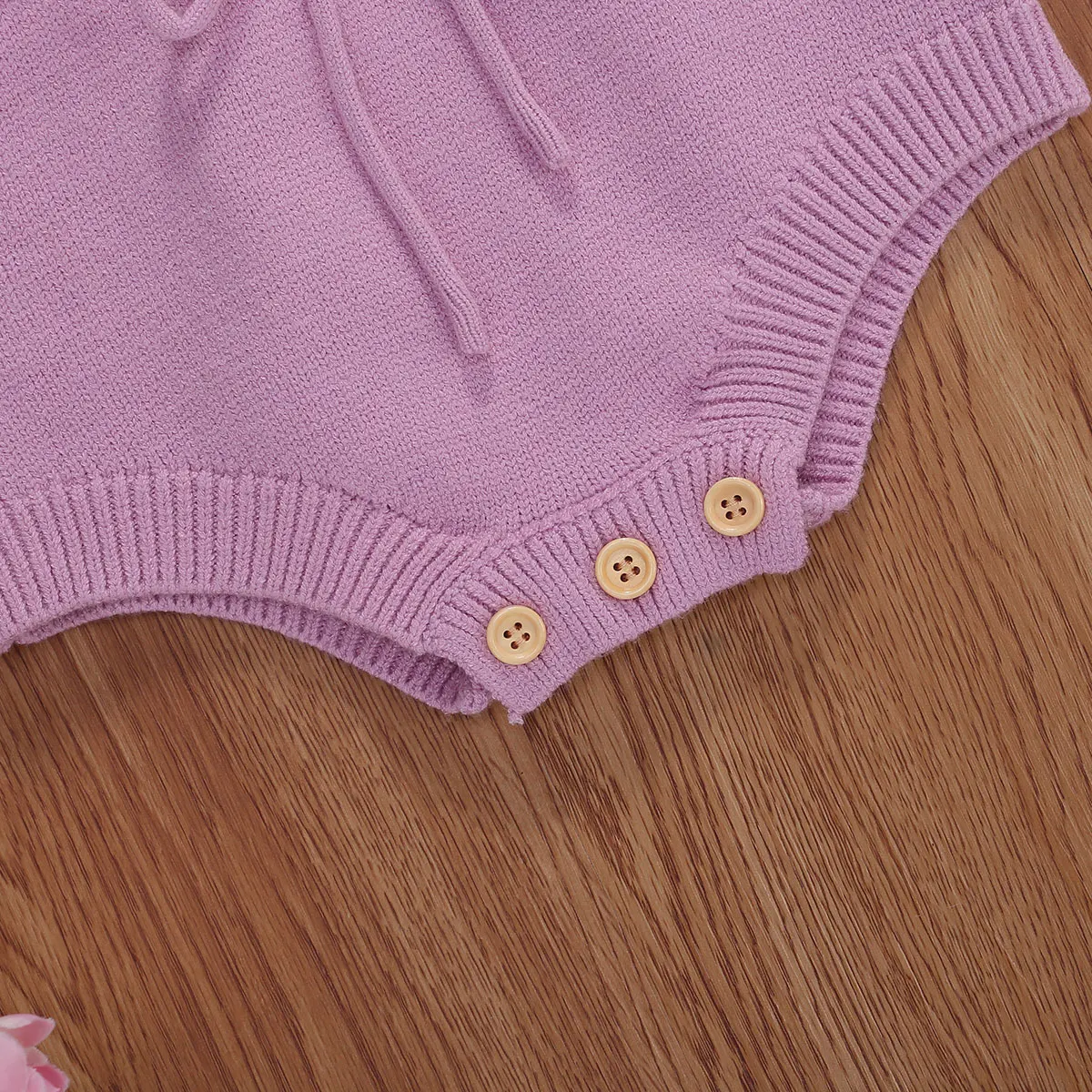Knitted Cotton Sleeveless Newborn Baby Girls Summer Rompers Cute Infant Jumpsuit Toddler Bodysuit Baby Clothing For 0-24 Months thumbnail 5