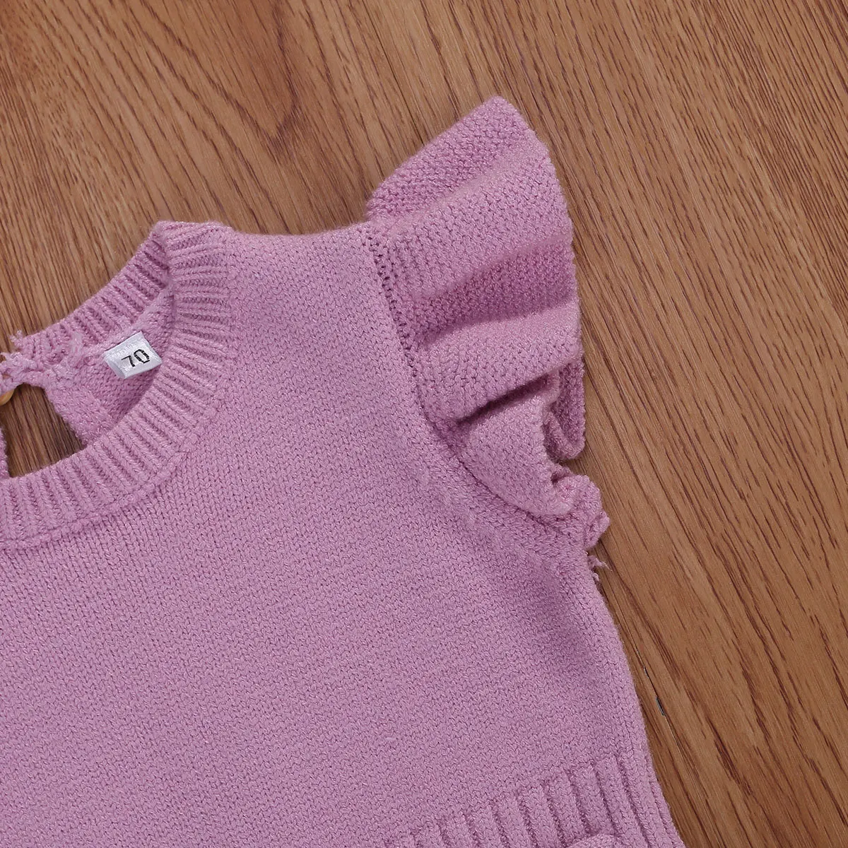 Knitted Cotton Sleeveless Newborn Baby Girls Summer Rompers Cute Infant Jumpsuit Toddler Bodysuit Baby Clothing For 0-24 Months thumbnail 3