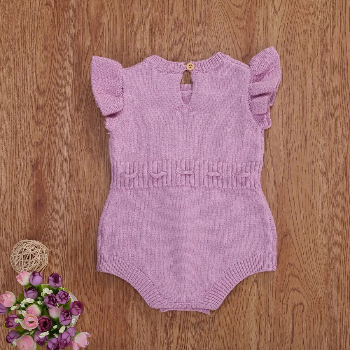 Knitted Cotton Sleeveless Newborn Baby Girls Summer Rompers Cute Infant Jumpsuit Toddler Bodysuit Baby Clothing For 0-24 Months thumbnail 6