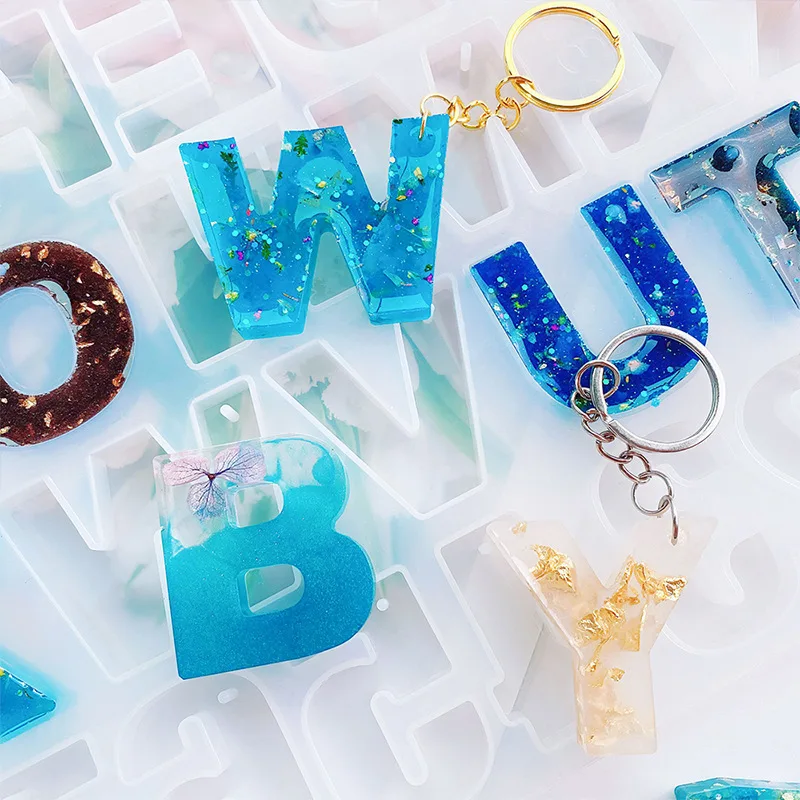 Alphabet Epoxy Resin Silicone Mold DIY Letter Number Pendant Resin Mold Keychain Earring Epoxy Resin Jewelry Crafts Casting Mold thumbnail 3