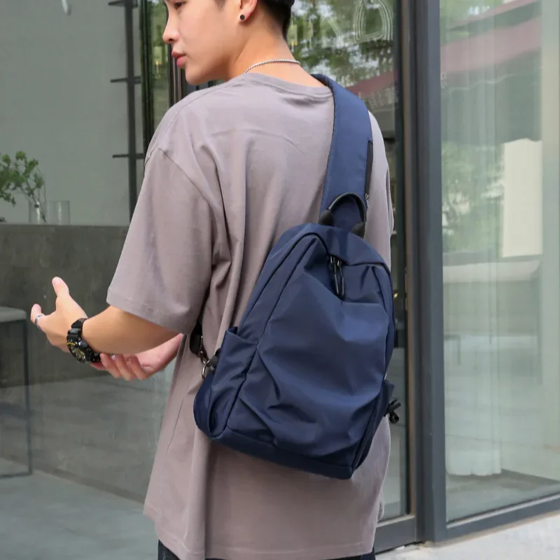 Men's Chest Bag Large Canvas Fashion Male Crossbody Bags Oxford Cloth Designer Man Student Shoulder Sling Casual Sports Phone thumbnail 4