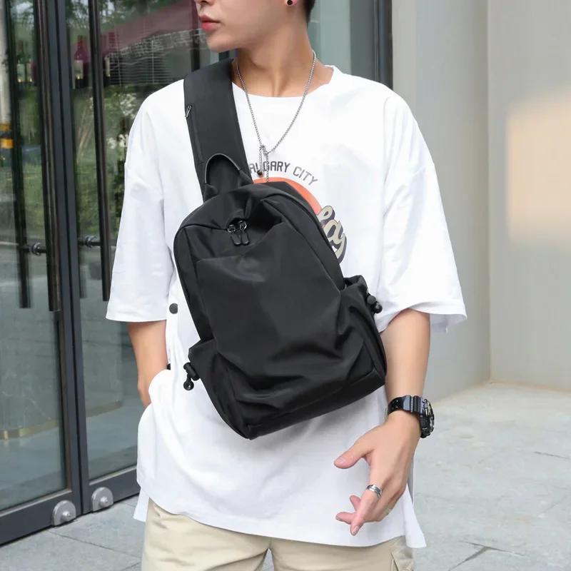 Men's Chest Bag Large Canvas Fashion Male Crossbody Bags Oxford Cloth Designer Man Student Shoulder Sling Casual Sports Phone thumbnail 2
