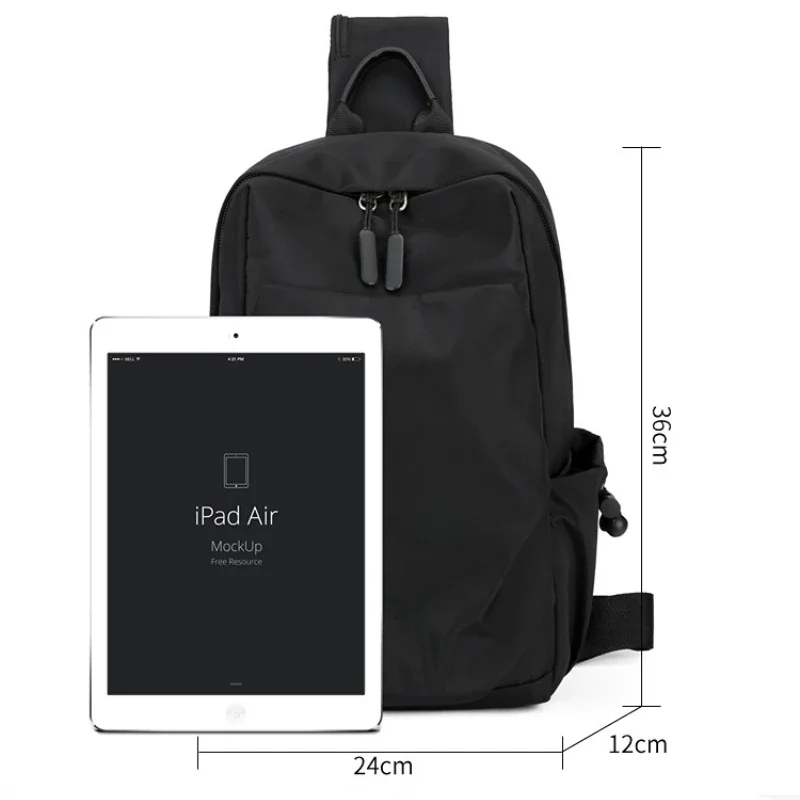 Men's Chest Bag Large Canvas Fashion Male Crossbody Bags Oxford Cloth Designer Man Student Shoulder Sling Casual Sports Phone thumbnail 6