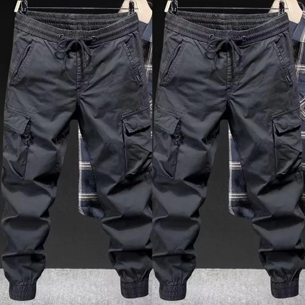 Cargo Pants Men Jogging Casual Pants Cotton Full Length Military Mens Streetwear Mens Work Tracksuit Trousers Plus Size thumbnail 3