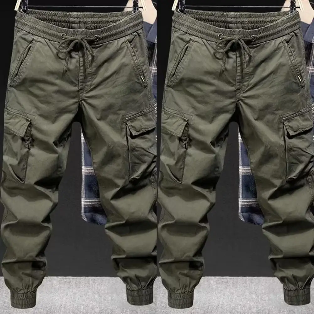 Cargo Pants Men Jogging Casual Pants Cotton Full Length Military Mens Streetwear Mens Work Tracksuit Trousers Plus Size thumbnail 5