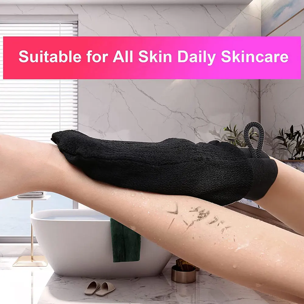 Moroccan Hammam Exfoliating Shower Gloves Painless Remove Dead Skin Scrub Body Korean Massage Mitt Bathroom Cleaning Gadget 1pc thumbnail 2