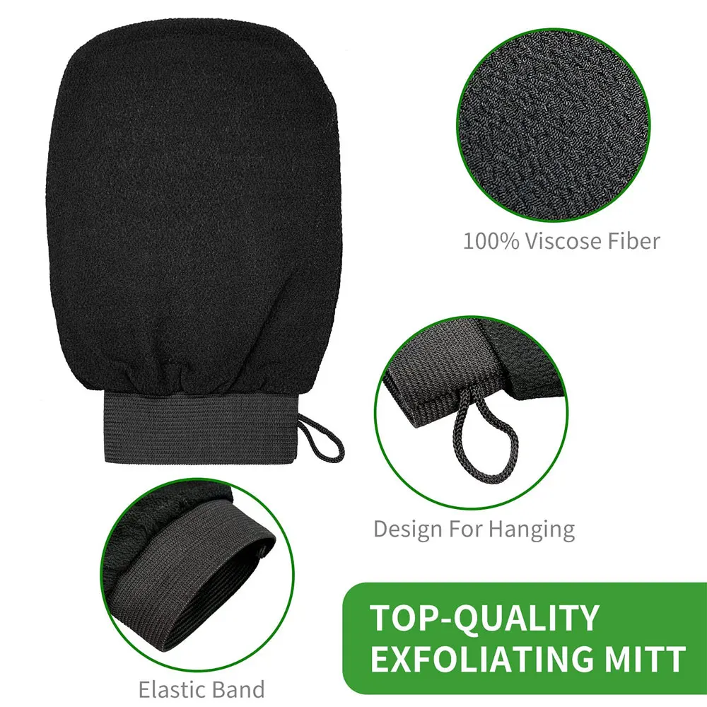 Moroccan Hammam Exfoliating Shower Gloves Painless Remove Dead Skin Scrub Body Korean Massage Mitt Bathroom Cleaning Gadget 1pc thumbnail 6