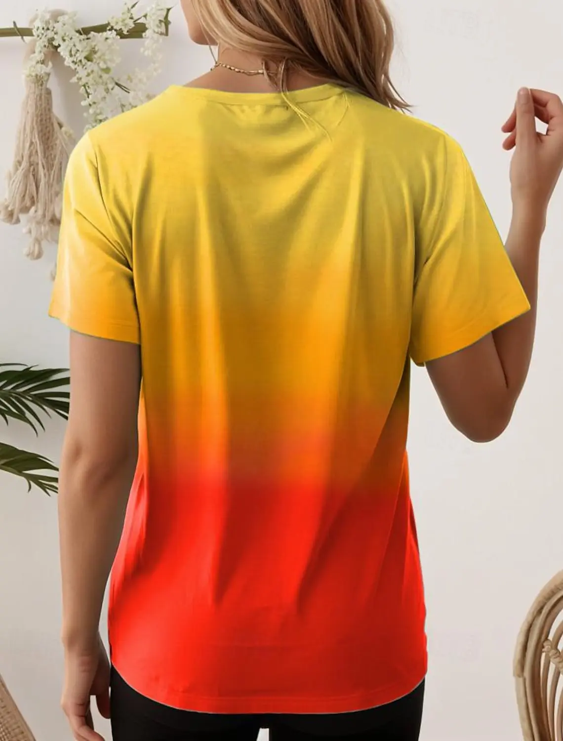Women's T-Shirts For Women 3d Gradient Print  Tees Casual Street Femalewear Summer  Oversized T-Shirt Fashion Lady Y2k Clothing thumbnail 2