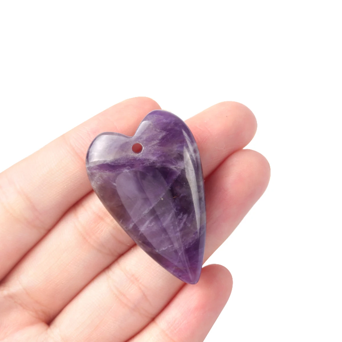 1pc 40x25mm Natural Stone Peach Heart Pendant Opal Quartz Yellow Jade Charms for Jewelry Making DIY Necklace Earrings Accessory thumbnail 2