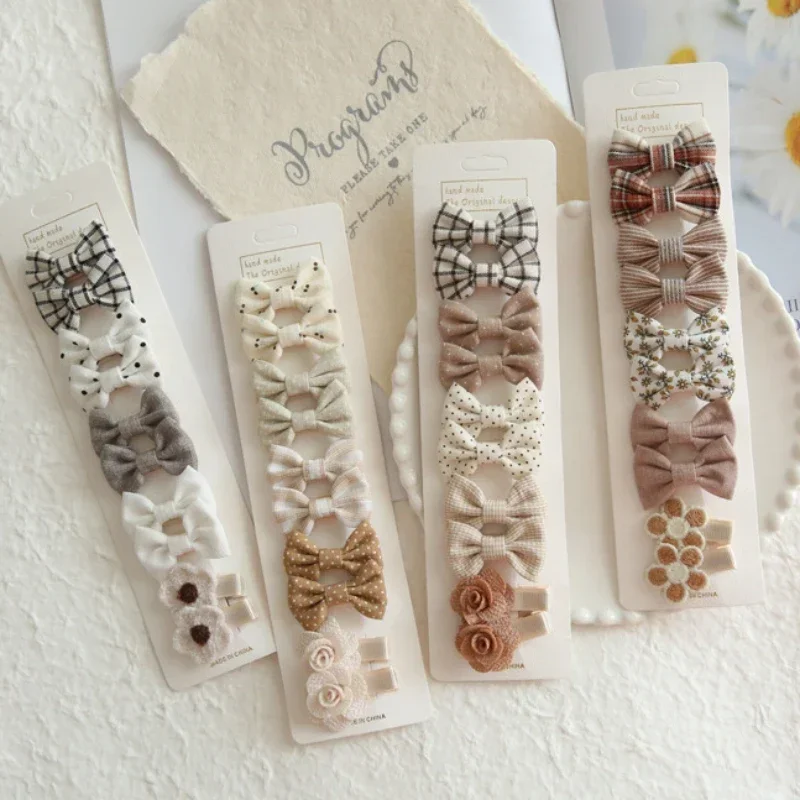 10Pcs/Set Children's Hairpins Cute Headwear Hair Accessories Bow for Baby Girl Scrunchie Hair Clips Kids Barrettes Headwear thumbnail 2