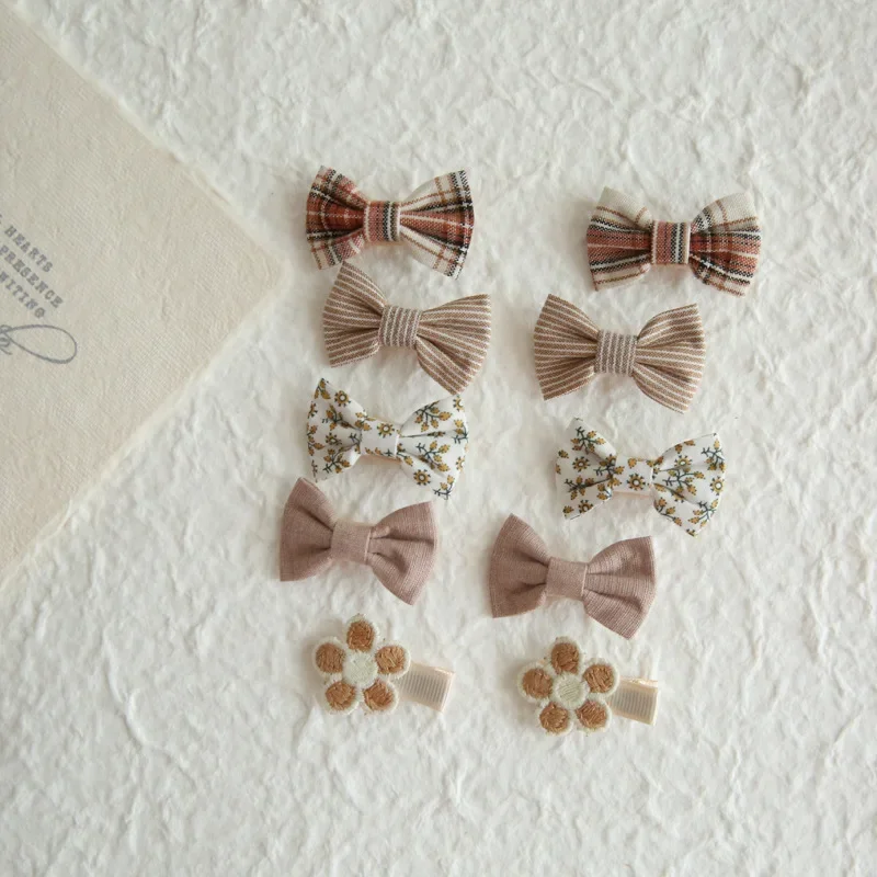 10Pcs/Set Children's Hairpins Cute Headwear Hair Accessories Bow for Baby Girl Scrunchie Hair Clips Kids Barrettes Headwear thumbnail 5