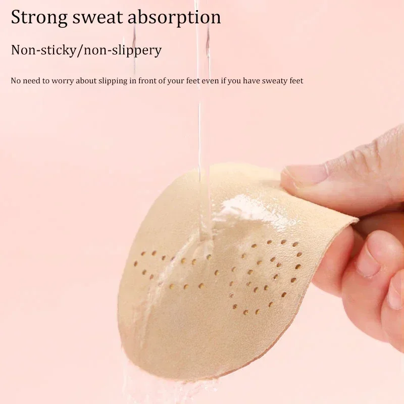 2pcs Leather Forefoot Pads for Women High Heels Anti-slip Foot Care Shoe Pads Stickers Pain Relief Insert Insoles Toe Cushions thumbnail 6