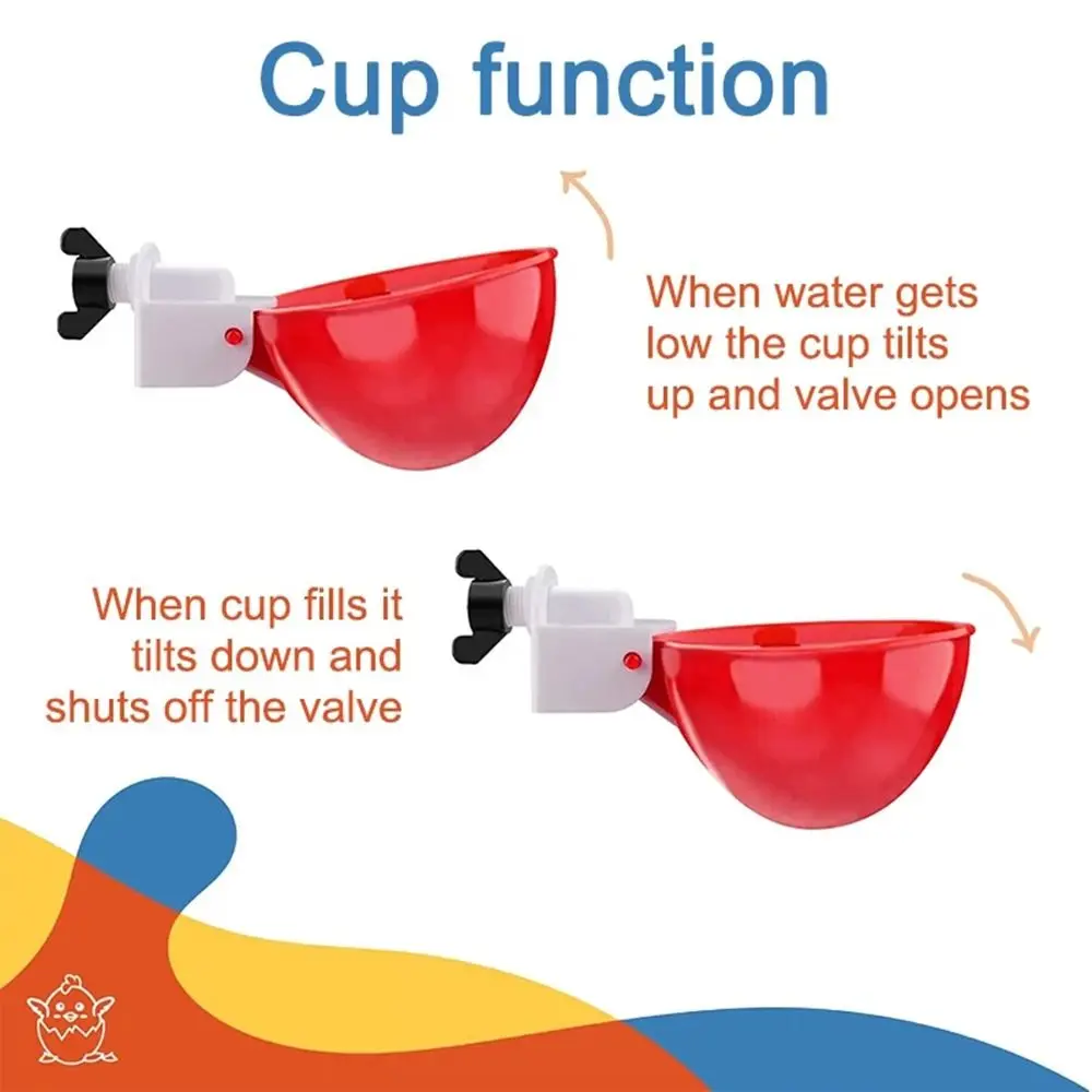 4PCS Poultry Kit Automatic Chicken Water Feeder Automatic Drinking Bowl Feeding Watering Supplie Chicken Waterer thumbnail 4