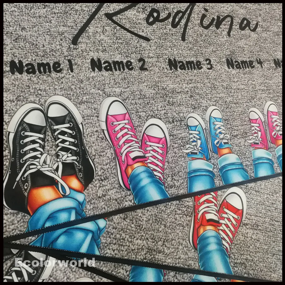 Personalized Doormat Shoes Paws Custom Family Welcome Mat Rug Floor Mats Carpet Home Decor Accessory Pets Owners Lovers Gift thumbnail 6