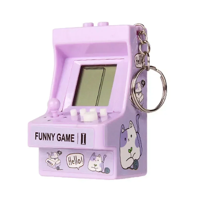 Portable Mini Pocket Keychain Ring Built-in 26 Retro Classic Games Electronic Handheld Game Console for Kid's Toy Gaming Machine thumbnail 5