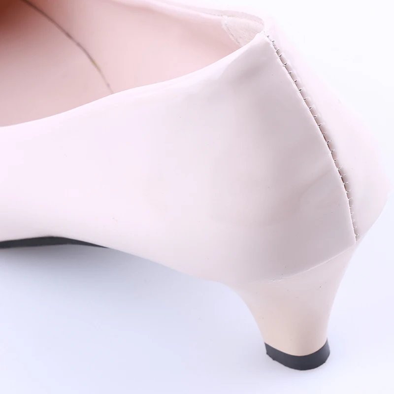 Shoes Ladies Pumps Medium Heel Nude Sexy High Heels Weeding Shoes Women Office Work White Pumps Party Shoes thumbnail 5