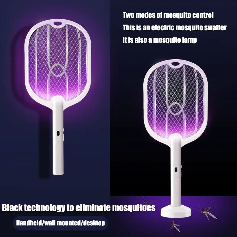 Upgraded 3000V Mosquito Swatter with TYPE-C Charging, 3 in 1 Electric Mosquito Swatter, Mosquito Killer Lamp thumbnail 2