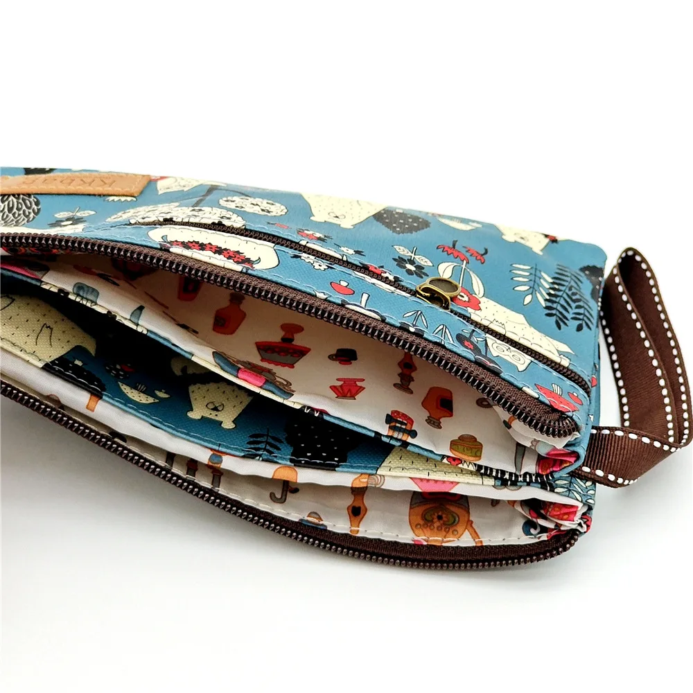 Polyester Waterproof Women's Coin Bag Ladies Organizer Wallet Female Phone Purse Money Pouch Clutch Handbag Carteira for Girls thumbnail 3
