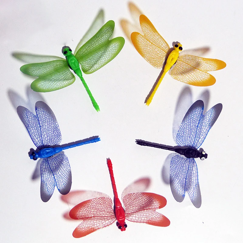 5/10/50pcs Colorful 3D Dragonfly Garden Yard Planter Dragonfly Flower Arrangement Dragonfly Outdoor Decor Flower Pots Decoration thumbnail 4