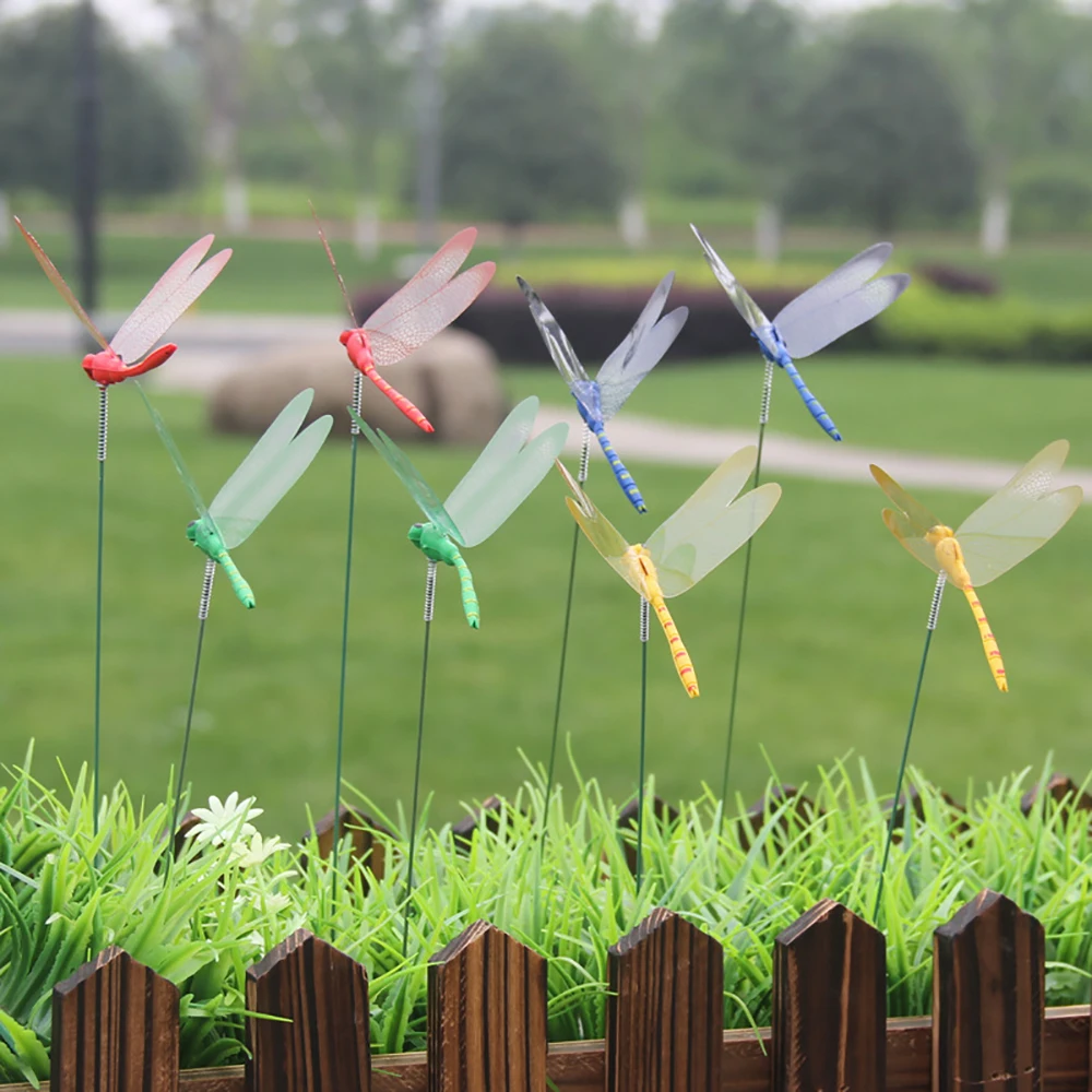 5/10/50pcs Colorful 3D Dragonfly Garden Yard Planter Dragonfly Flower Arrangement Dragonfly Outdoor Decor Flower Pots Decoration thumbnail 6