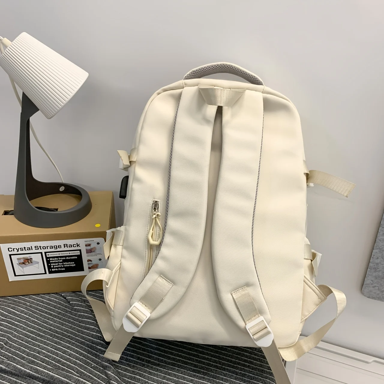 Multi-layer large capacity preppy couple travel backpack thumbnail 2