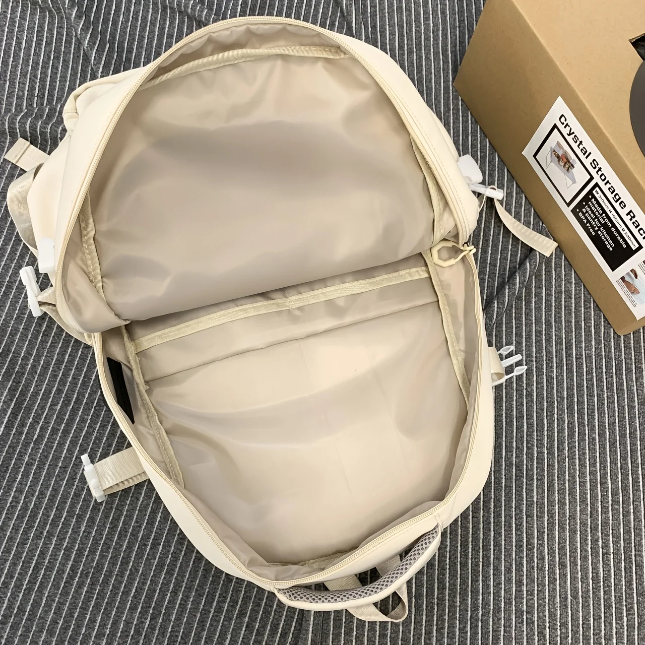 Multi-layer large capacity preppy couple travel backpack thumbnail 6