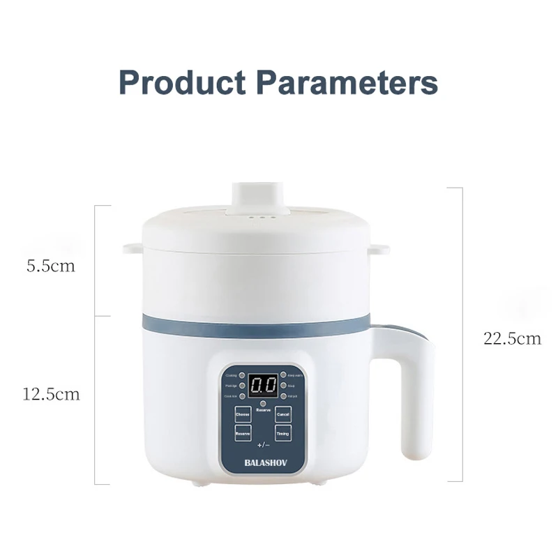 1.7L Electric Rice Cooker Single Double Layer 220V Multi Cooker Non-Stick Smart Mechanical MultiCooker Steamed Rice Pot For Home thumbnail 6