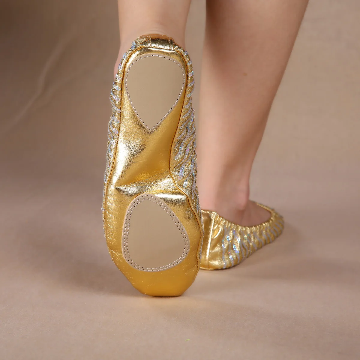 1pair/lot women belly dance shoes belly dance accessories  sequins shoes soft thumbnail 3