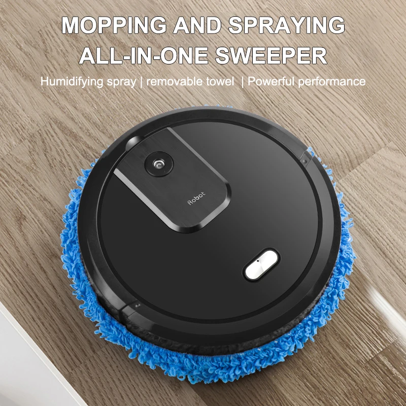 NEW Smart Sweeping and Mop Robot Vacuum Cleaner Dry and Wet Mopping Rechargeable Robot Home Appliance with Humidifying Spray thumbnail 5