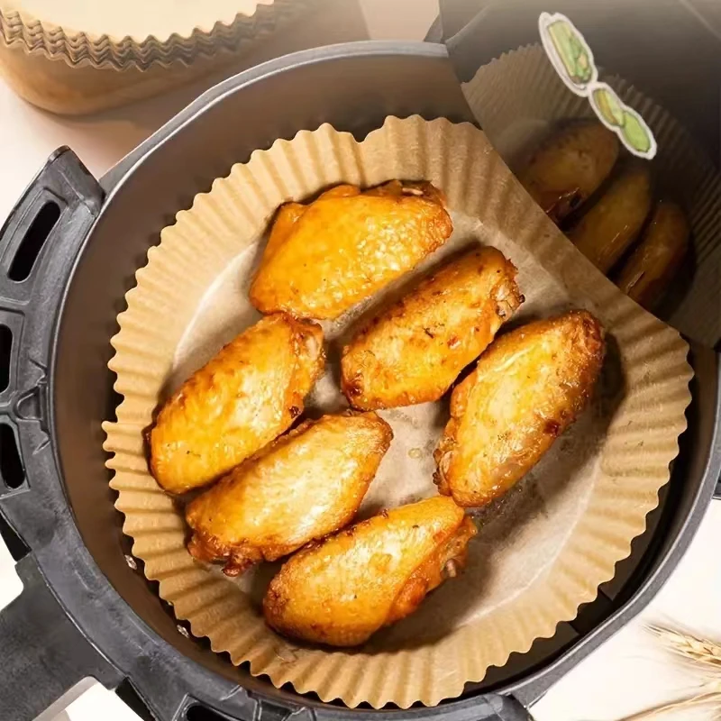 50/100pcs  Air Fryer Disposable Paper Liners Non-stick Parchment Paper For Frying Baking Cooking Roasting Kitchen Accessories thumbnail 6