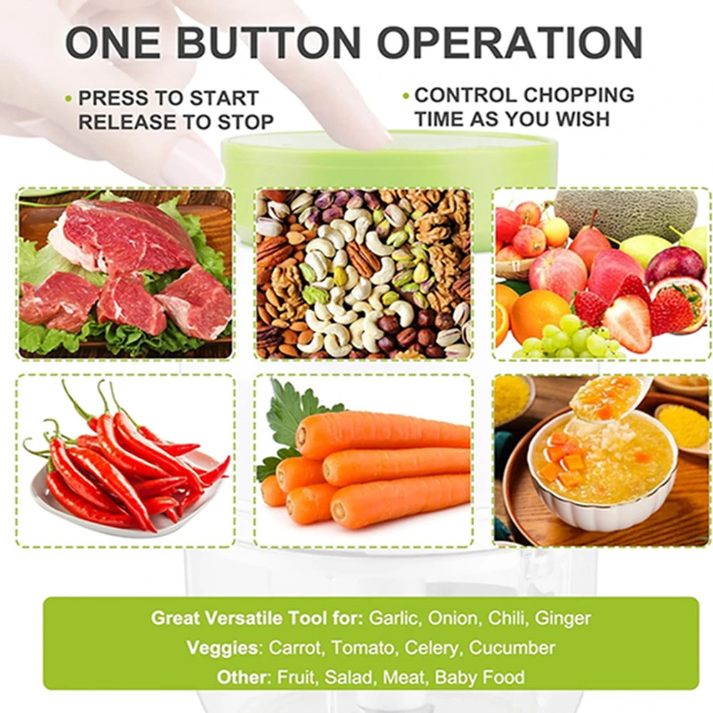 100/250ml Wireless Electric Garlic Masher Vegetable Fruit Cutter Kitchen Gadgets for Home USB Portable Food Crusher Meat Grinder thumbnail 5