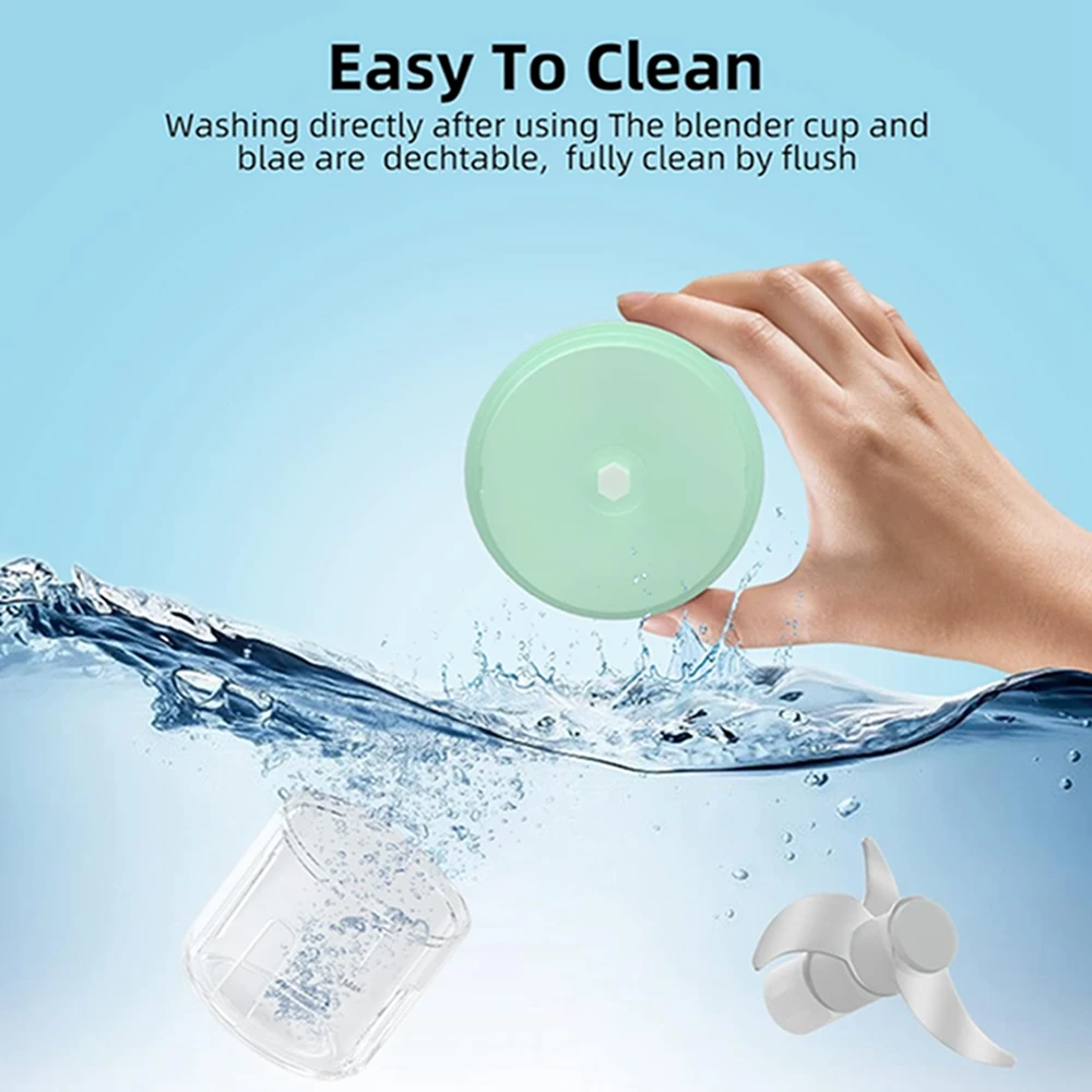 100/250ml Wireless Electric Garlic Masher Vegetable Fruit Cutter Kitchen Gadgets for Home USB Portable Food Crusher Meat Grinder thumbnail 3