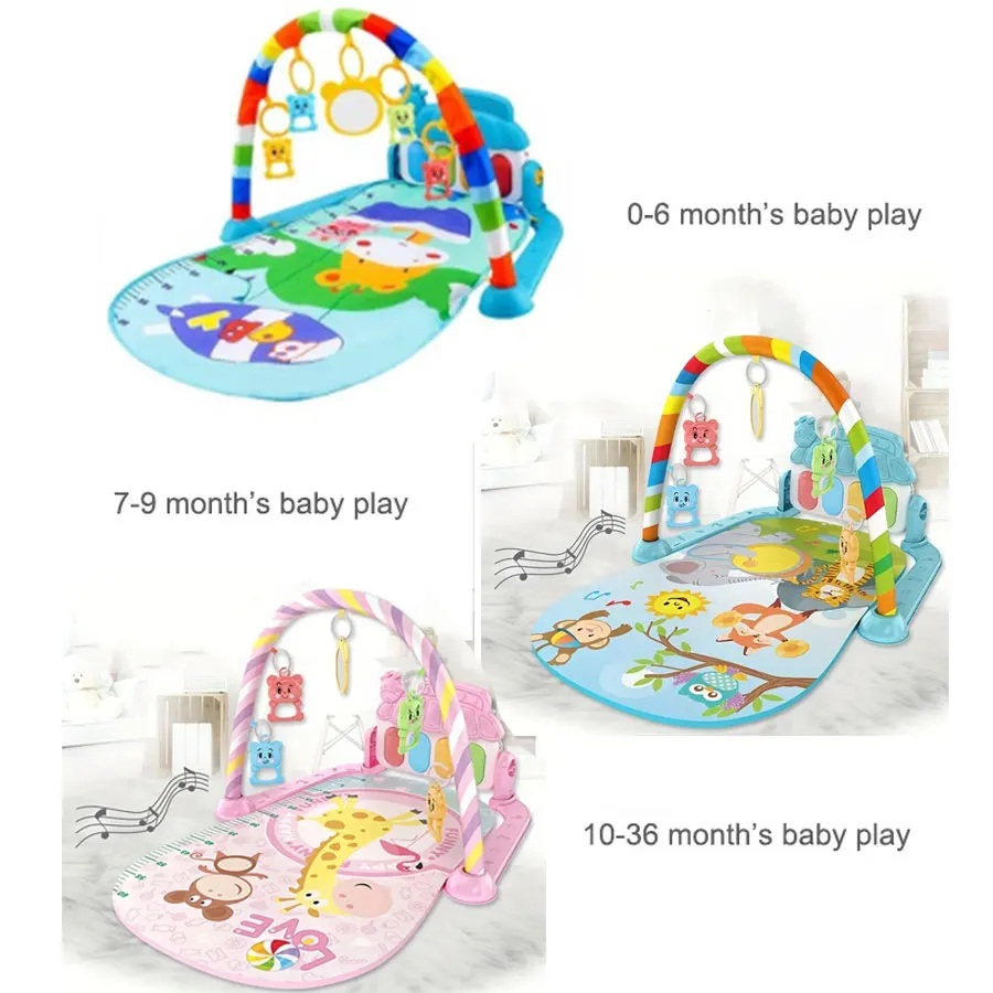 Baby Music Rack Play Mat Baby Rug Early Educational Toy Kids Piano Keyboard Carpet Gym Crawling Activity for Infant Gift thumbnail 4