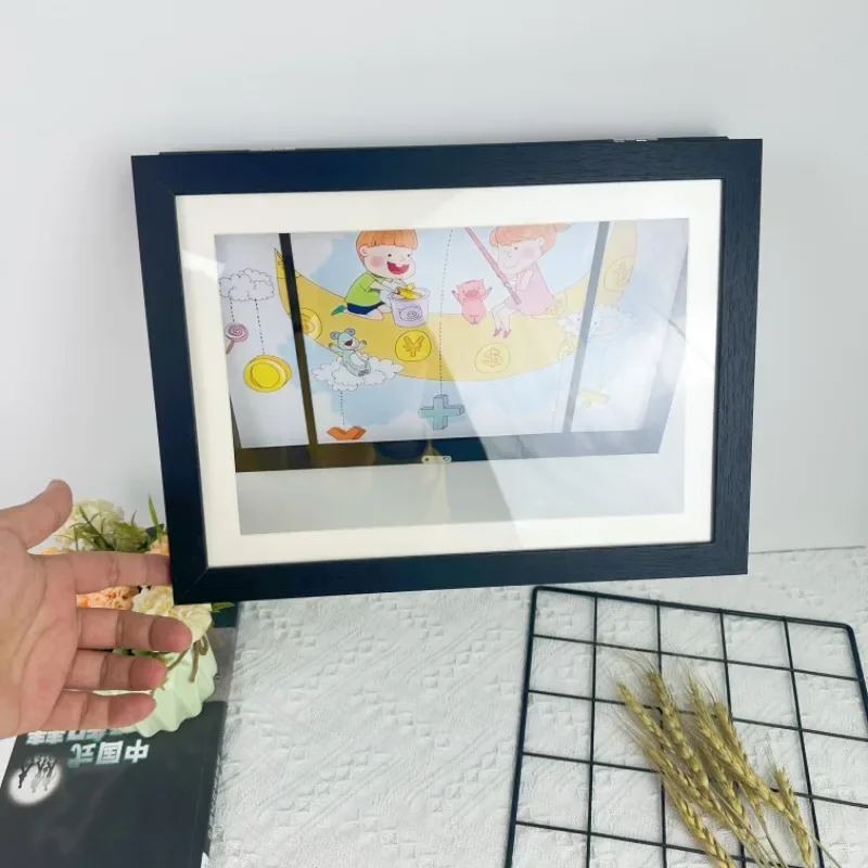 1pcs Children A4 Art Frames Magnetic Front Opening for Poster Photo Drawing Paintings Pictures Kids Toy Display Home Decor thumbnail 2