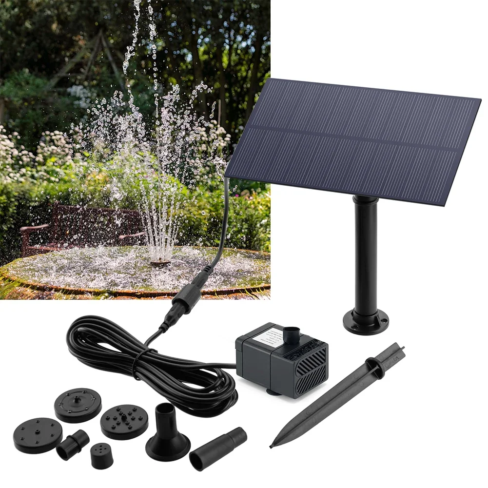 5W 5V Water Fountain Garden Decoration with Stake Solar Power Panel Water Pump Watering System Energy Saving Kits for Fish Tank thumbnail 2