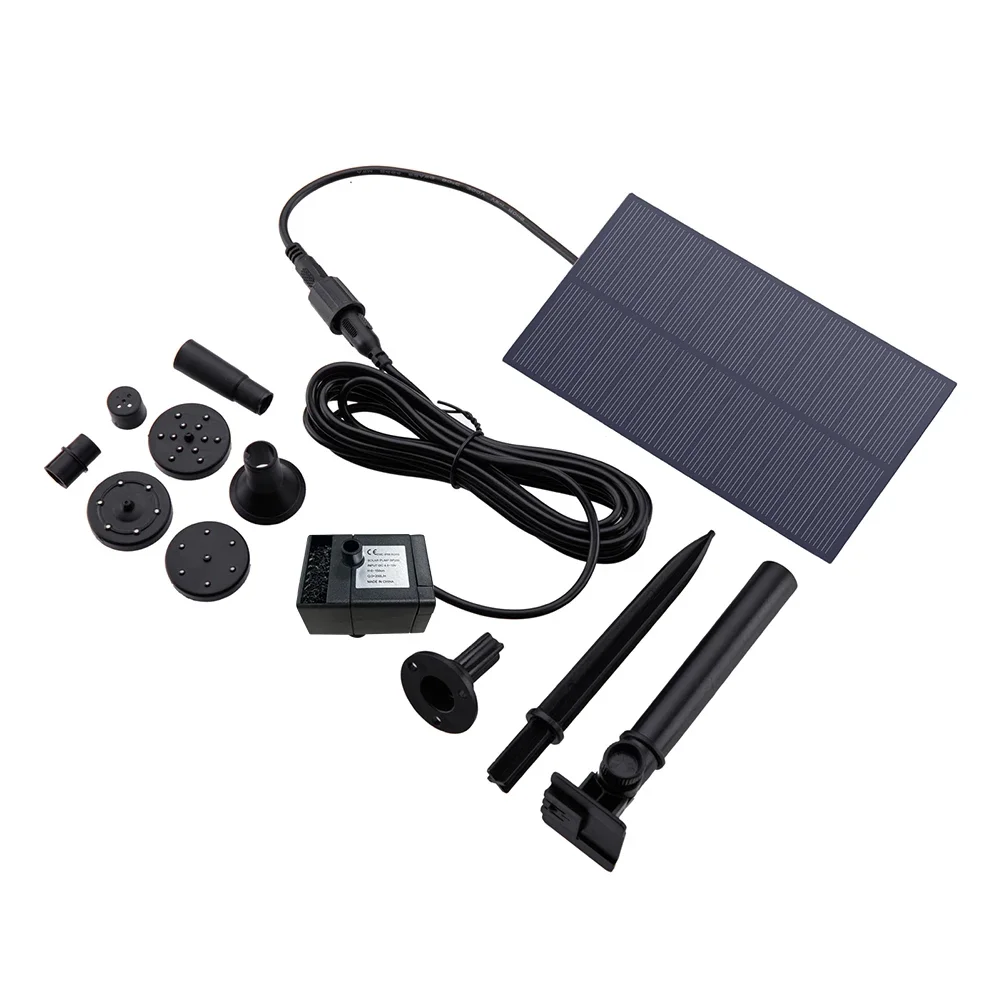 5W 5V Water Fountain Garden Decoration with Stake Solar Power Panel Water Pump Watering System Energy Saving Kits for Fish Tank thumbnail 5