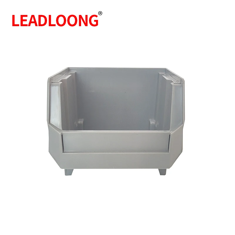 LEADLOONG Parts Bin 6/24pcs 13.5x10.5x7.6cm/5x4*3inch Gray Stackable Plastic Garage Tool Storage Box Container Organizer Bin thumbnail 5