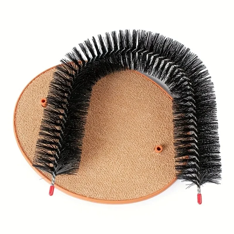 Cat Toy Arch Self Groome Pamper Feline with A Massage Grooming Rubbing Brush with Scratching Pad Toy for Cats Interactive Toys thumbnail 4