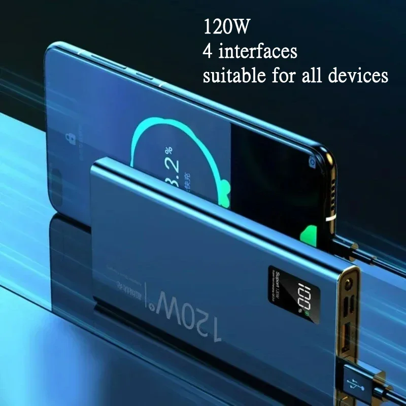 80000mAh Power Bank 120W Super Fast Charging 100% Sufficient Capacity Portable Battery Charger Digital Display For iPhone Xiaomi thumbnail 4