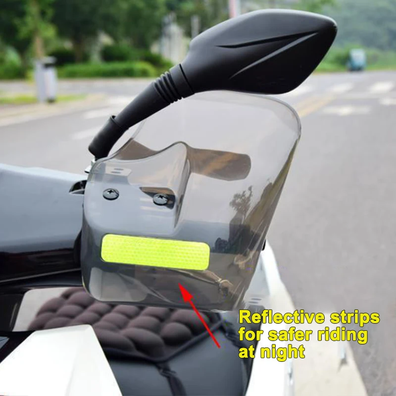 Motorcycle Handlebar Guard Universal Electric Bike Hand Protector With Reflective Strip Anti Wind Handle Bar Guard Accessories thumbnail 6