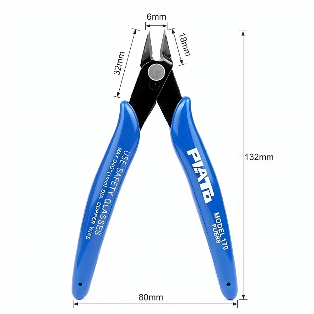 1/5/10/20pcs PLATO 170 Wishful Clamp DIY Electronic Diagonal Pliers Side Cutting Nippers Wire Cutter 3D Printer Parts thumbnail 5