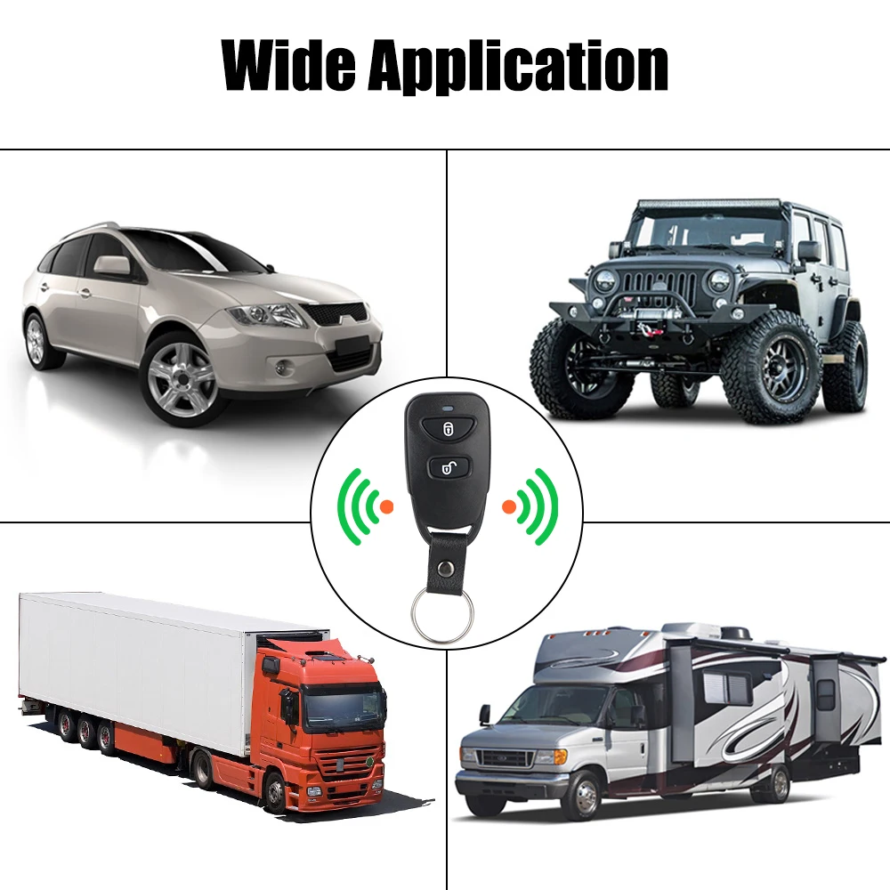 Car Remote Central Door Lock Keyless System 12V Auto Remote Central Kit Remote Control Car Door Window Truck Master Lifter thumbnail 2