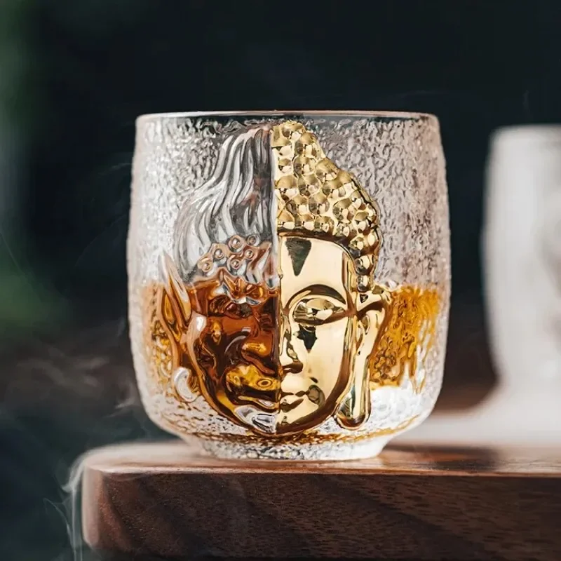 Master Cup Tea Set Luxury Crystal Glass Yinian Buddha Cup Jianzhan Household Cups Teaware Kitchen Dining Bar Home Garden thumbnail 2