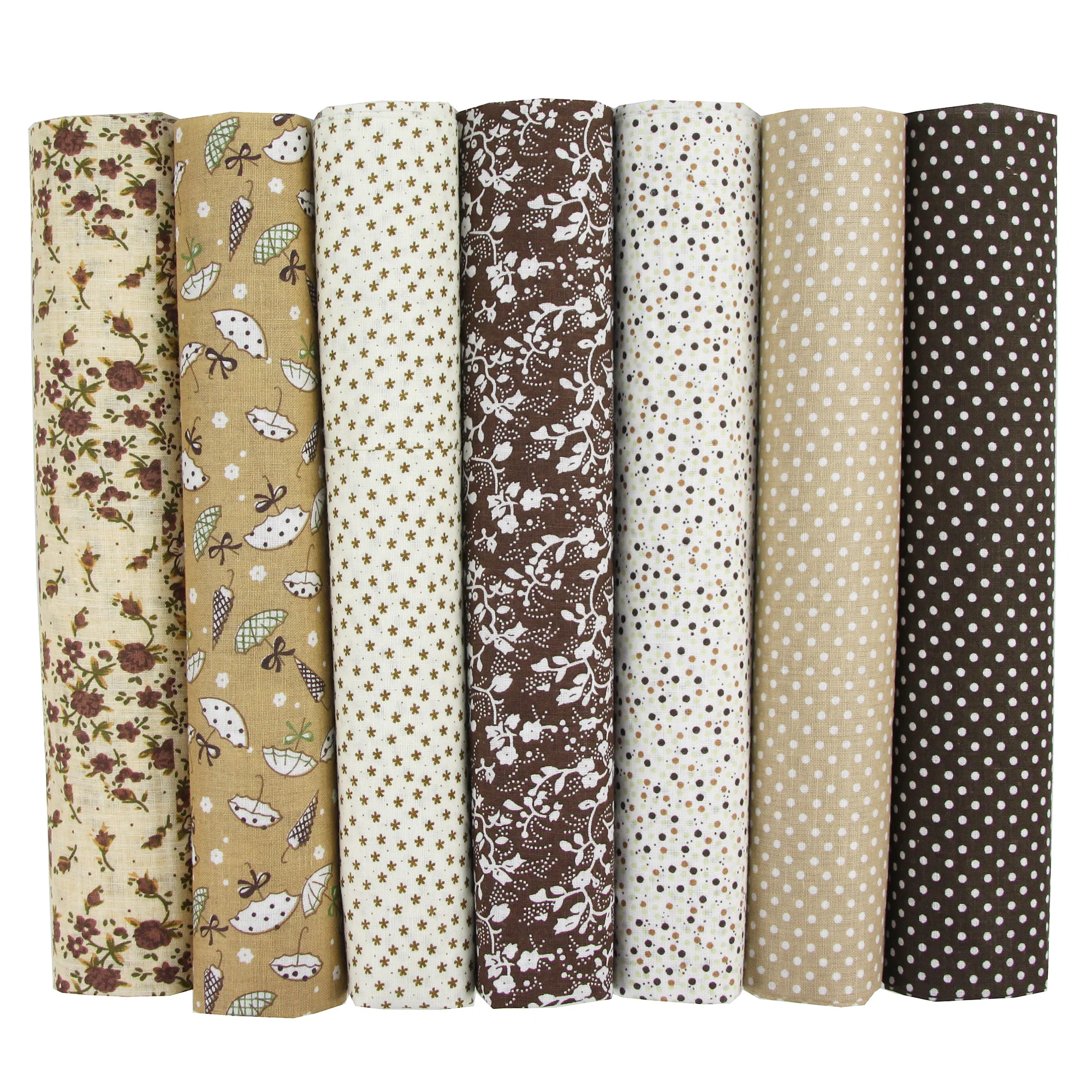 7PCS 25 x 25cm/50 x 50cm Squares Cotton Craft Fabric Cloths for DIY Bundle Patchwork Quilting Sewing Scrapbooking Artcraft thumbnail 5